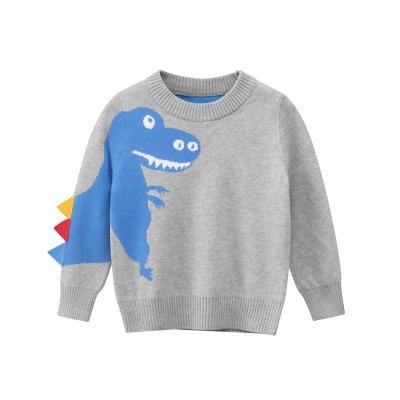 China Boys Anti-Shrink Round Neck Pure Cotton Sweater Dinosaur Knit Casual Coat for sale