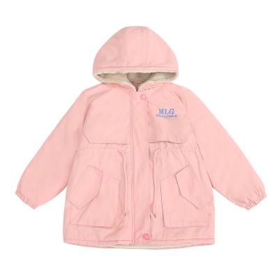 China Girls Windproof Padded Coat Thickened Hooded Winter Warm Padded Coat for sale