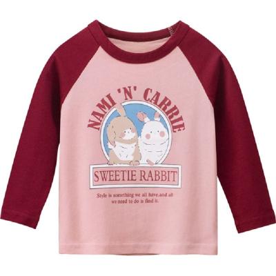 China Breathable Manufacturers Provide Long Sleeve 100% Cotton Kids T-Shirt For Boys And Girls for sale