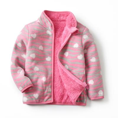 China Girl's Best Hot Selling 100% Polyester Paisley Fleece Jacket for sale