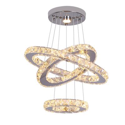 China Modern Luxury Indoor Hanging Fancy Ceiling Suspend Lamp Ceil Lighting Fixtures Modern Crystal Led Chandelier Pendant Light for sale