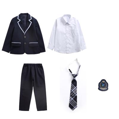 China 2022 School Design Primary School Uniform Samples British Style Kids Clothing Wear Sets for sale