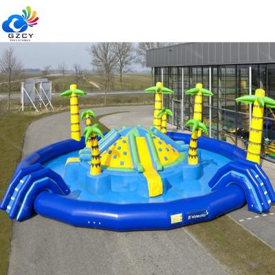 China PVC Inflatable Water Slide Water Pool Park Inflatable Pool Slide Park for sale