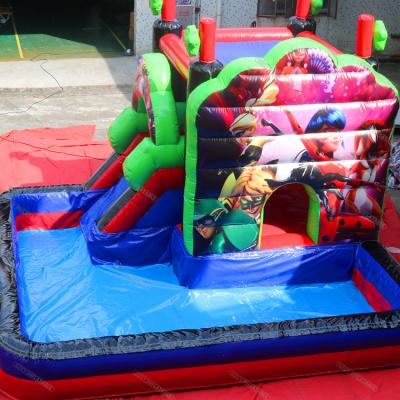 China Wholesale Inflatable Bouncer Cartoon PVC Inflatable Castle Water Slide Bouncer For Kids for sale