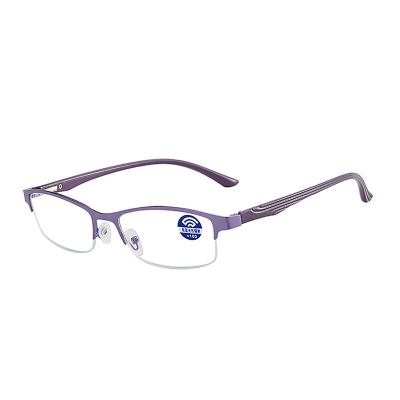 China 2022 Trade Fashion Eyewear Women's Elegant Ladies Glass Half Frame Blue Light Blocking Proof Reading Glasses for sale