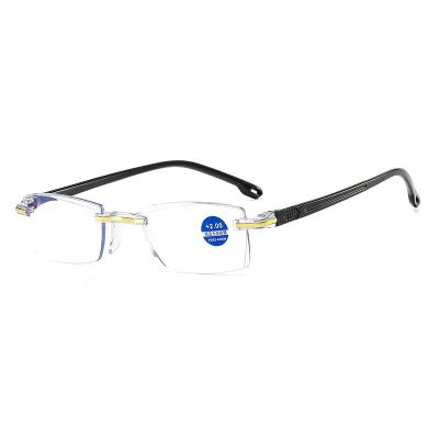 China Eyewear Trade 2022 Fashion Rimless Glasses Eyesight Men Eyewear Square Eyeglasses Eyeglasses Women Reading Glasses Anit Blue Light for sale