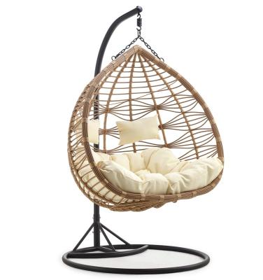 China NO.L11 Modern Double Seater 2 Person Swing Chair Rattan Hanging Chair for sale