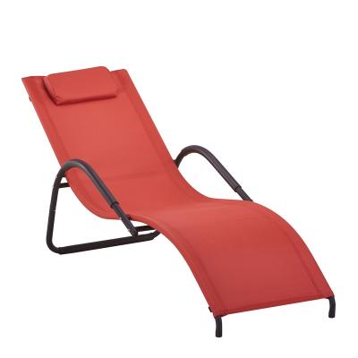 China Modern Outdoor Beach Lounge Folding Bed Weightless Recliner Chair for sale