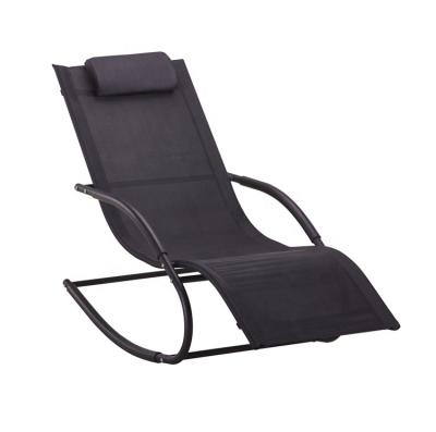 China SHENGFANG Contemporary Modern Outdoor Metal Weightless Folding Rocking Chair for sale