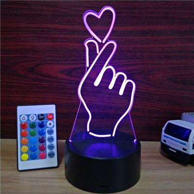 China Modern Custom Acrylic LED Lamp Gift Table Lamp 3D USB Night Light Anime Acrylic Promotional Lamp for sale