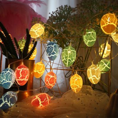 China Residential Easter Egg LED String Lights Battery Operated Fairy String Lights Colorful Holiday Decorative Lighting for Easter Party Decor for sale