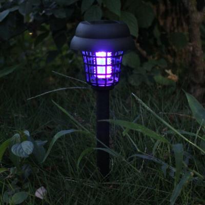 China Lightweight Spike Insect Mosquito Killer Solar Powered UV Lamp Pilot Zapper Lantern Garden Light for sale