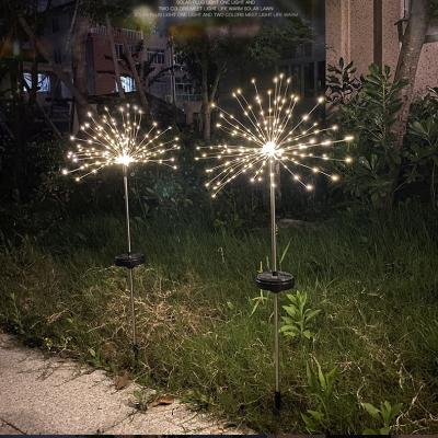 China Spike Light Solar Power Garden Light Christmas Lights Outdoor Fireworks LED Lawn Lamp for sale