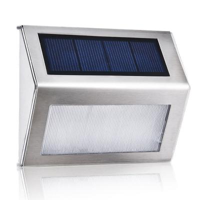 China Cool White Solar Garden Deck Lights Outdoor Step Light Waterproof Solar LED Wall Light Outside Decorative Lamp for Walkway Post Fence for sale