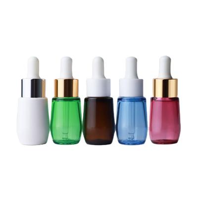 China Single Color Plastic Dropper Bottle 20ml Purple Cosmetic Dropper Bottle for sale