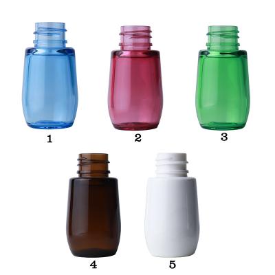 China Simple Wholesale Pink Dropper Bottles Round PET Essential Oil Plastic Bottle With Dropper for sale