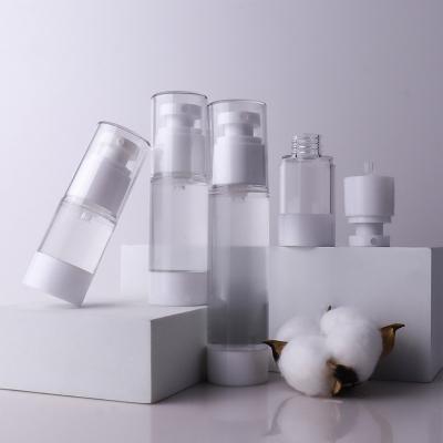 China 15ml Single 30ml 50ml Vacuum Cylinder Cosmetic Serum Makeup Spray Lotion Pump Plastic Airless Packaging Bottles With Lids for sale