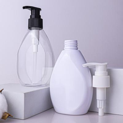 China Single White Empty PET Factory Supply 200ML Shampoo Shower Gel Plastic Press Type Bottle for sale