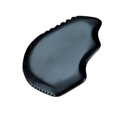 China Wholesale Black Stone Gua Sha Scraper Jade Guasha Board Natural Bian Gua Sha Wide Factory For Face Neck Back Body for sale