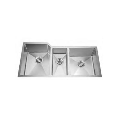 중국 Competitive Price SUS304 16 Gauge Bowls Without Faucet Undermount Triple Handmade Kitchen Sinks Stainless Steel or Ceramic Toilet Sink 판매용