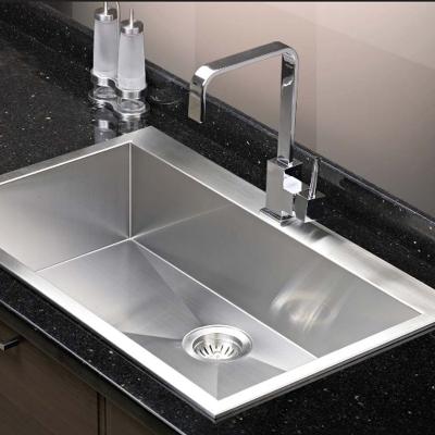 China Without faucet CUPC 304 single bowl 16 gauge stainless steel handmade kitchen sinks with strainer / in Acero Inoxidable de Fregadero en venta