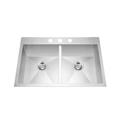 China Without Faucet Wholesale UPC Undermount Water Bowl Handmade Kitchen Sink Inox JDH-8155 en venta