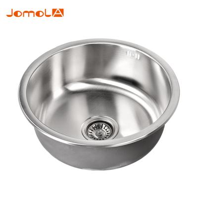 China Without Faucet European Style Wholesale Price Buffet Mini Under Sink Small Round Sink SS 304/201 Stainless Steel Sink for sale