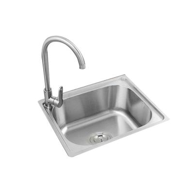 Κίνα 304 Stainless Steel Table Top Kitchen Hand Mount Single Basin Commercial Sink Single Bowl Without Basin προς πώληση