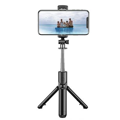 China 360 Degree Rotate/Remote Extendable Mini Tripod Stick For Iphone /android/huawei Selfie Tooth Control Tripod Hand Held Pane Foldable Blue Wireless Steady Wireless Monopod for sale