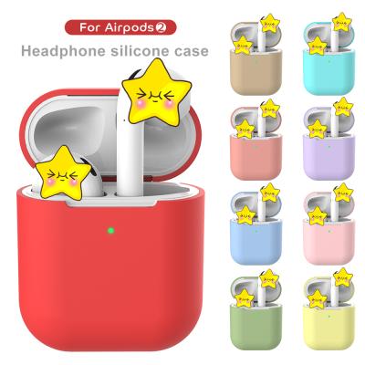 China Carry the suitcase. Luxury New Light Soft Candy Color Protective Earphone Covers Hook Case For Apple Airpods 1 Gen 2 Silicone Case Shockproof Sleeve for sale