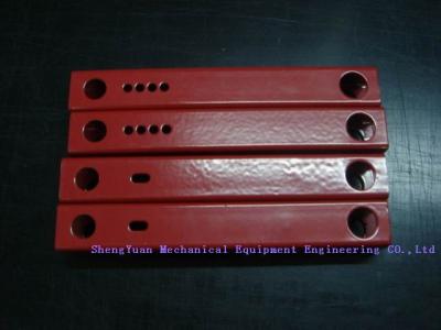 China Precison Steel Sheet Metal Fabrication Punching Machining Tube Red Powder Coating for sale