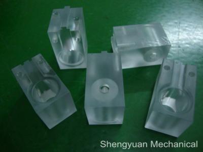 China Precision Machined Plastic Parts Transparent Color Lexan SAM Test Head for sale