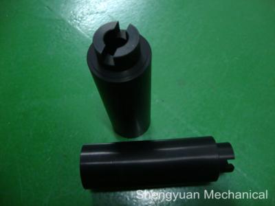 China Black Hard Anodize Al6061-T6 Precision Turned Parts Spring Cage Shaft for sale