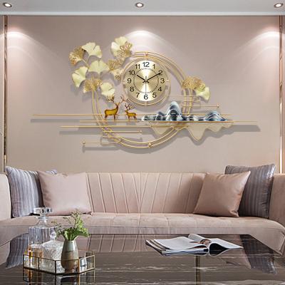 China Modern Border Nordic Luxury Creative Living Room Fashion Decoration Home Mute Wall Mounted Clock for sale