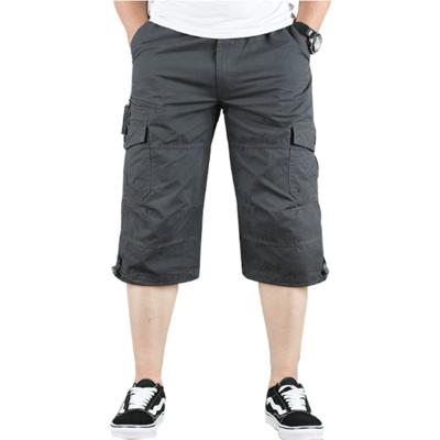 China New Design Anti-wrinkle Plus Size Solid Color Shorts Men's Casual Style Loose Cargo Pants for sale