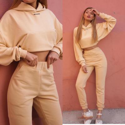 China 2021 QUICK DRY Popular Trending Product Women Leisure Custom Accept Women Clothing Sets Long Sleeve Fashion Two Piece Set for sale