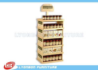 China Supermarket Pine Wood Gondola End Display ODM For Can food , Color Painted for sale