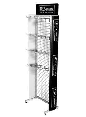 China Silver 3 Shelves Shop Display Stands , Bottles Exhibiting Display Cases for sale