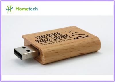 China Laser Engraving Logo Promotional Wooden USB Flash Drive for sale