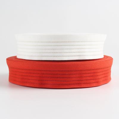 China Free sample Verified factory custom fish silk elastic band webbing tape for garment accessories skirt decorative waist band for sale