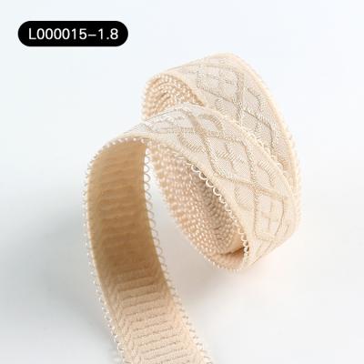 China Custom Design Pattern Bra Straps Picot Woman Underwear Lingerie Elastic Strap for sale