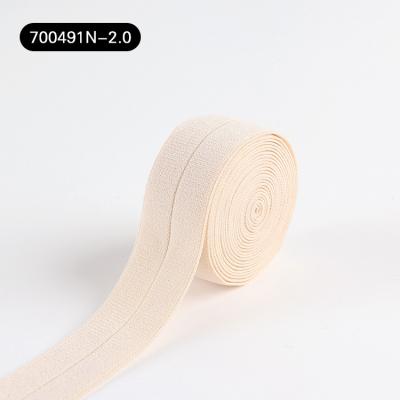 China Factory spot 2cm elastic garment accessories down jacket cuff binding bias tape matt nylon fold elastic band à venda