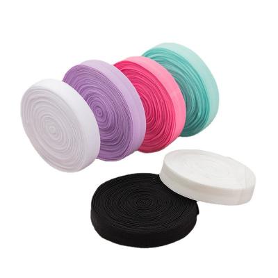 China Manufacturer supplies 1.5cm color stretch nylon bias fold over elastic band tape for clothing en venta