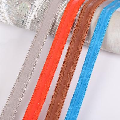 China Dress Anti Slip Shoulder Strap Jacquard Elastic Waistband 1.0cm Suede Drip Silicone Elastic Tape Silicone en venta