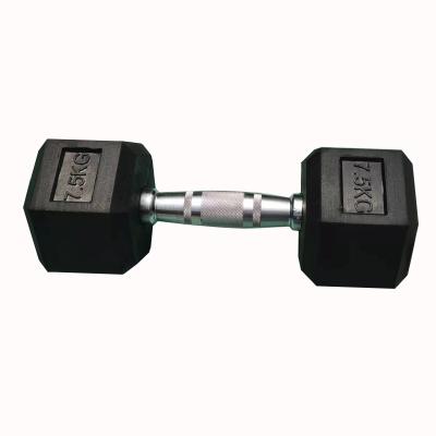 China high quality rubber coated hex dumbbell dumbbells black rubber coated dumbbell for sale