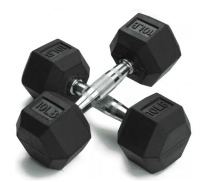 China Rubber Hex Dumbbell Book Dumbbell Rubber Covered Dumbbell Rubber Dumbbell for sale