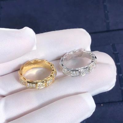 China 14k Gold Serpenti Viper Ring VS DEF Diamanten Voor Vrouwen AU585 ODM Te koop