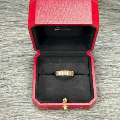 Cina Rondo Amore 18K Anelli Diamante Banda 18K Oro Bianco Personalizzato in vendita