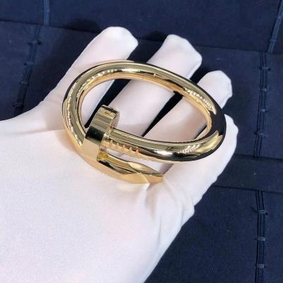 China Juste Un Clou Diamond Rose 18K Gold Bangles Bracelet Size 17 8.5mm for sale