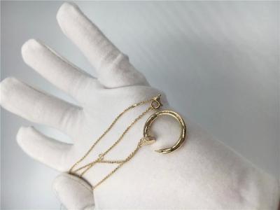 China Juste Un Clou Fish Hook 18K Pendant Necklace Yellow Gold Diamonds for sale